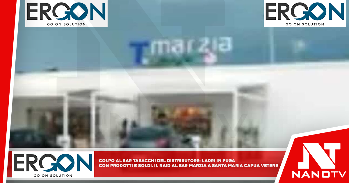 Colpo al bar tabacchi del distributore: ladri in fuga con prodotti e soldi Il raid al Bar Marzia di via Napoli a Santa Maria Capua Vetere in località Sant’Andrea dei Lagni