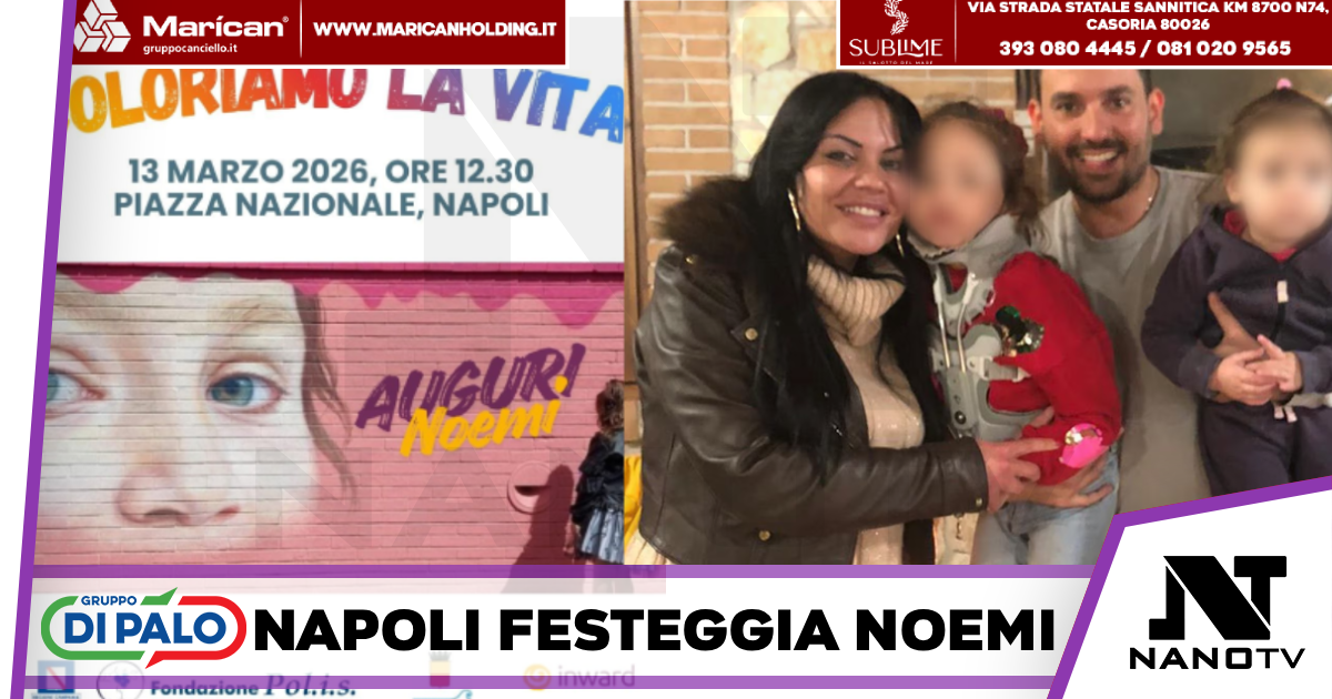 Napoli -“Coloriamo la Vita”: celebra l’undicesimo compleanno di Noemi Staiano con il restyling del murales a Piazza Nazionale