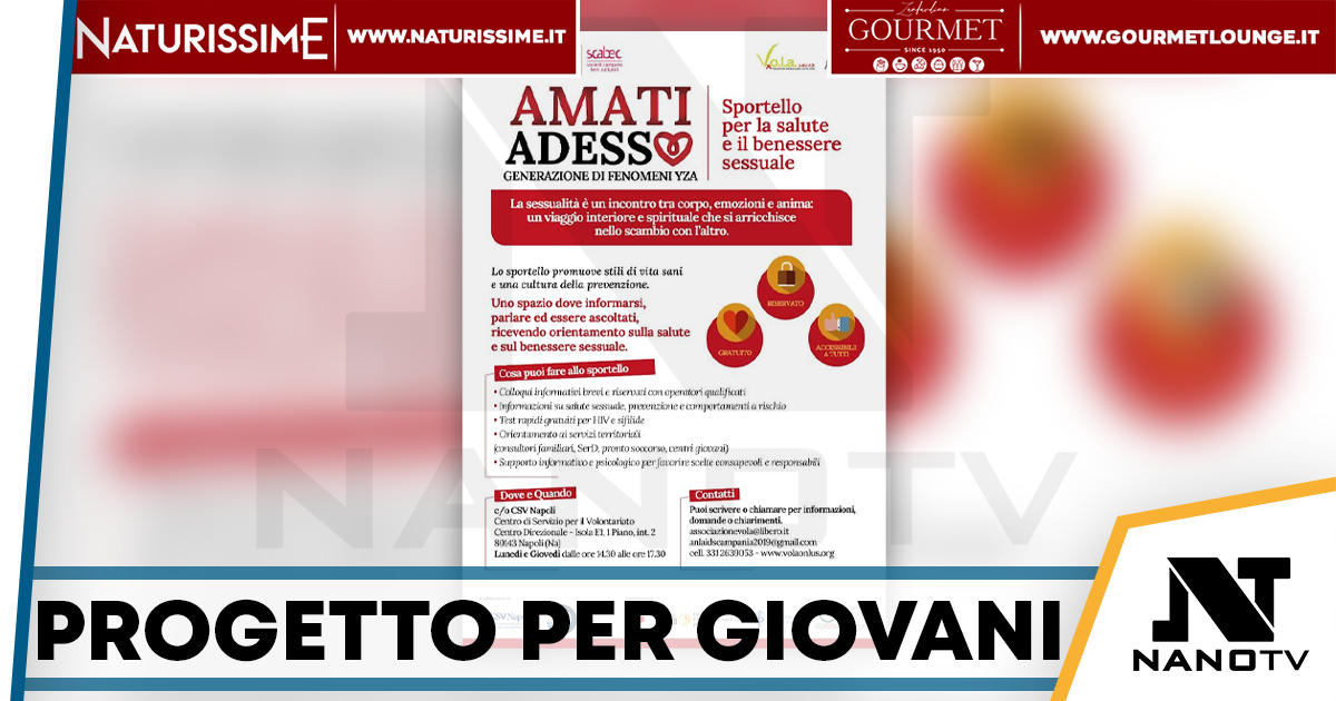 Napoli, nasce “Generazione YZA”: prevenzione e salute al centro per i giovani