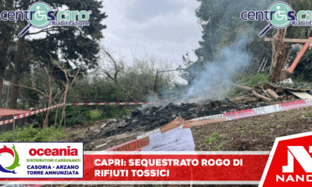 Capri, scoperto rogo di rifiuti tossici in un’area panoramica: scatta il sequestro