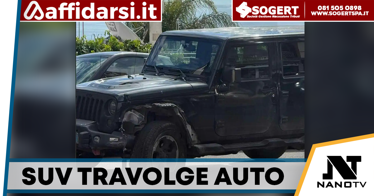 Napoli, SUV senza assicurazione travolge auto scuola e fugge: fermato dai cittadini
