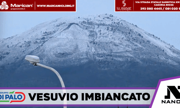 Napoli-Pazzo Marzo ,a 3 giorni dalla Primavera,vesuvio imbiancato