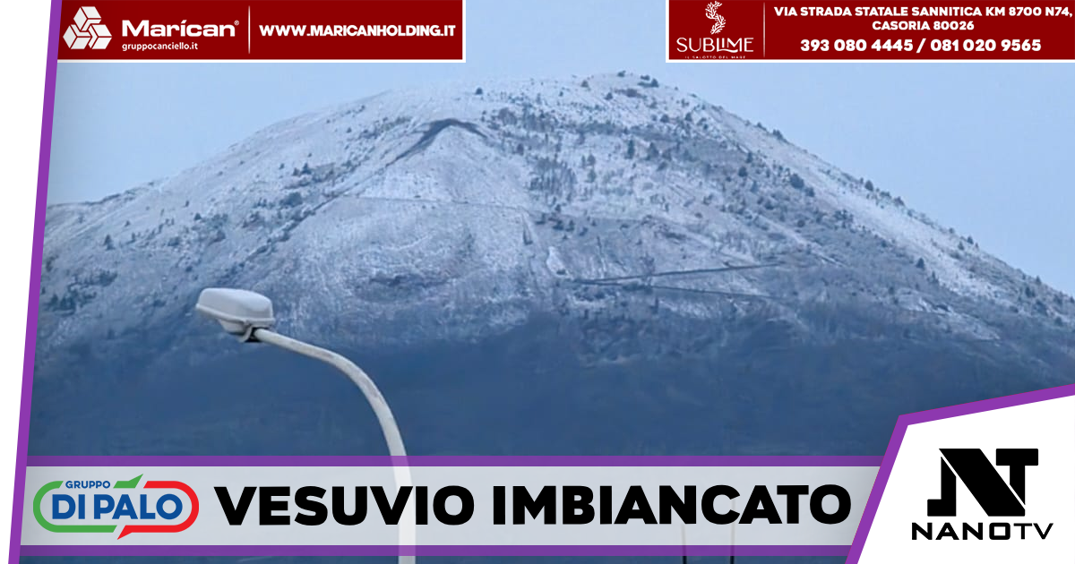 Napoli-Pazzo Marzo ,a 3 giorni dalla Primavera,vesuvio imbiancato