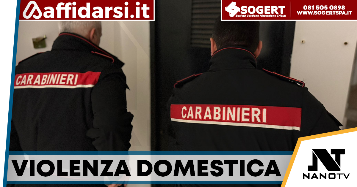 Grumo Nevano, picchia padre e moglie e tenta la fuga: arrestato nel vano dell’ascensore