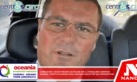 Corruzione, nuova misura cautelare per il consigliere campano Zannini Divieto di dimora nella regione anche per due imprenditori