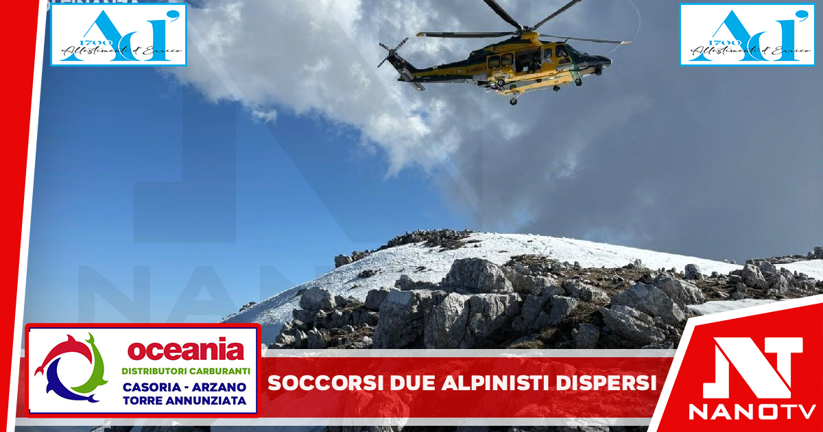 le Fiamme Gialle in soccorso di due alpinisti dispersi sul Monte Cervati