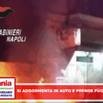 Si addormenta nell’auto che prende fuoco, salvato dai carabinieri