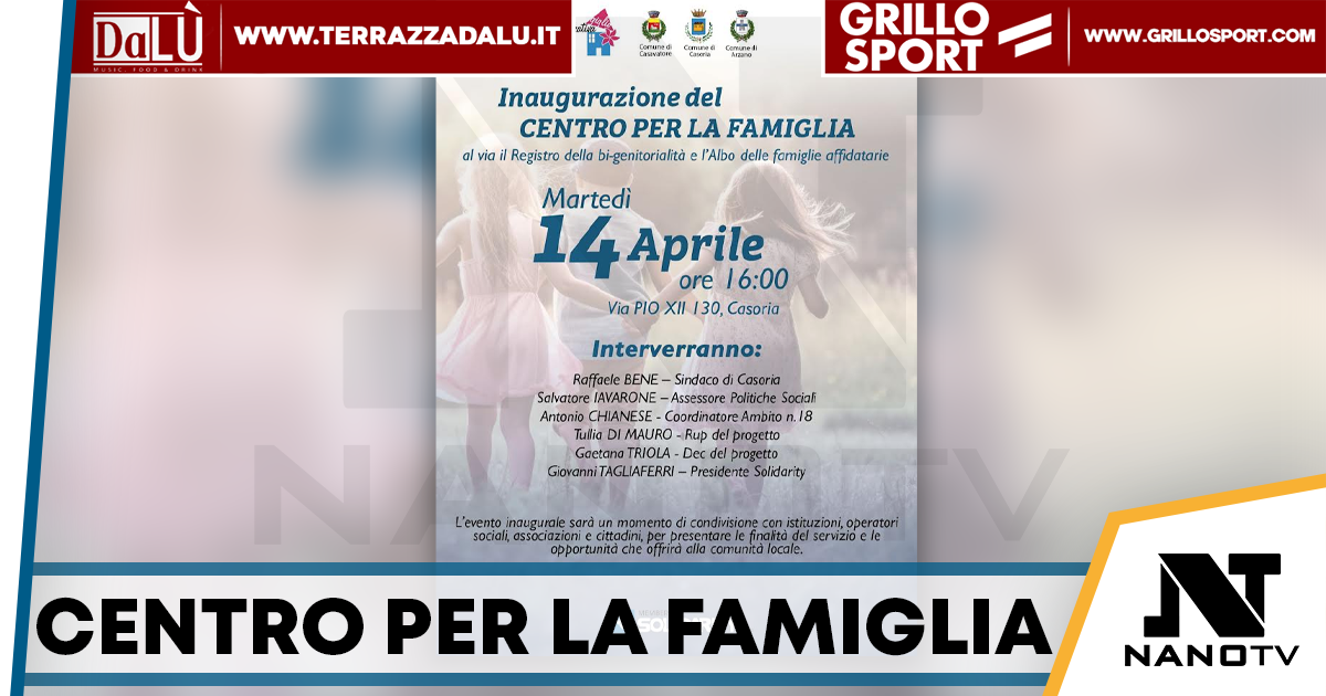 Casoria inaugura il Centro per la Famiglia: nuovi servizi per genitori e minori