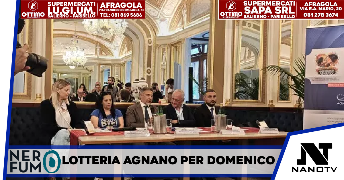 Lotteria di Agnano dedicato al piccolo Domenico, gli incassi alla Fondazione