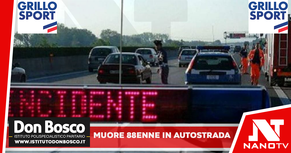 Si sente male alla guida e finisce fuori strada in autostrada: morto 88enne