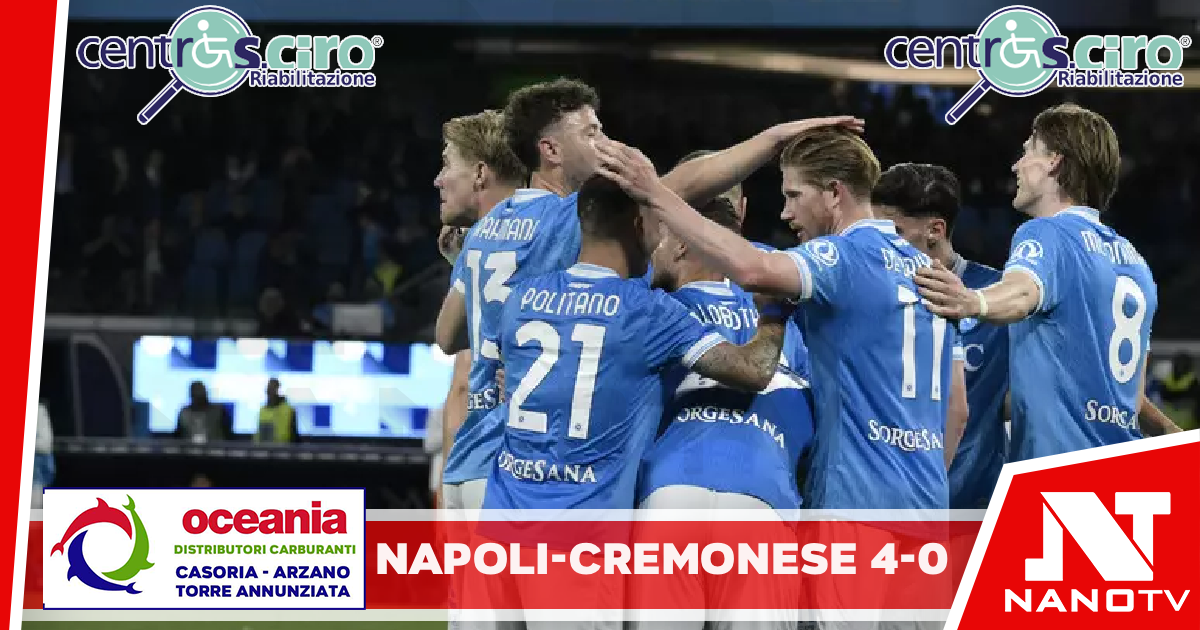 Il Napoli strapazza la Cremonese e rinvia la festa scudetto dell’Inter