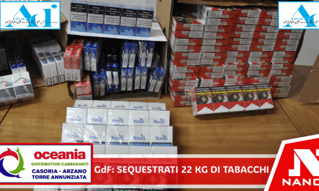 GdF Avellino: Sequestrati circa 22 kg di tabacco lavorati esteri. Arrestato un soggetto