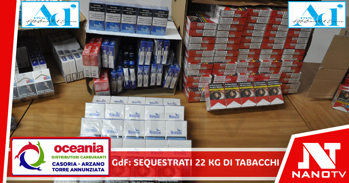 GdF Avellino: Sequestrati circa 22 kg di tabacco lavorati esteri. Arrestato un soggetto