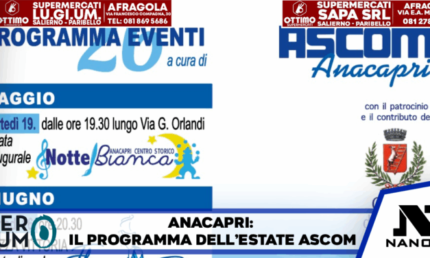 Presentato il variegato programma degli eventi estivi dell’Ascom Anacapri