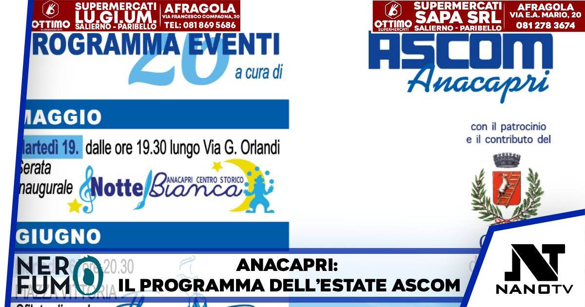Presentato il variegato programma degli eventi estivi dell’Ascom Anacapri