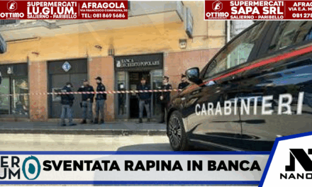 Frattamaggiore: carabinieri sventano una rapina nella Banca di Credito Popolare