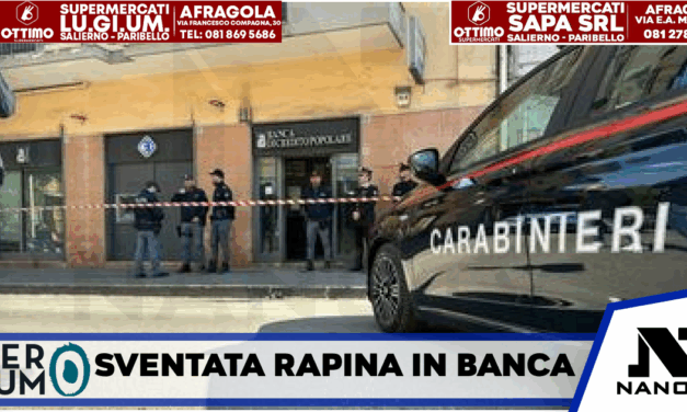 Frattamaggiore: carabinieri sventano una rapina nella Banca di Credito Popolare