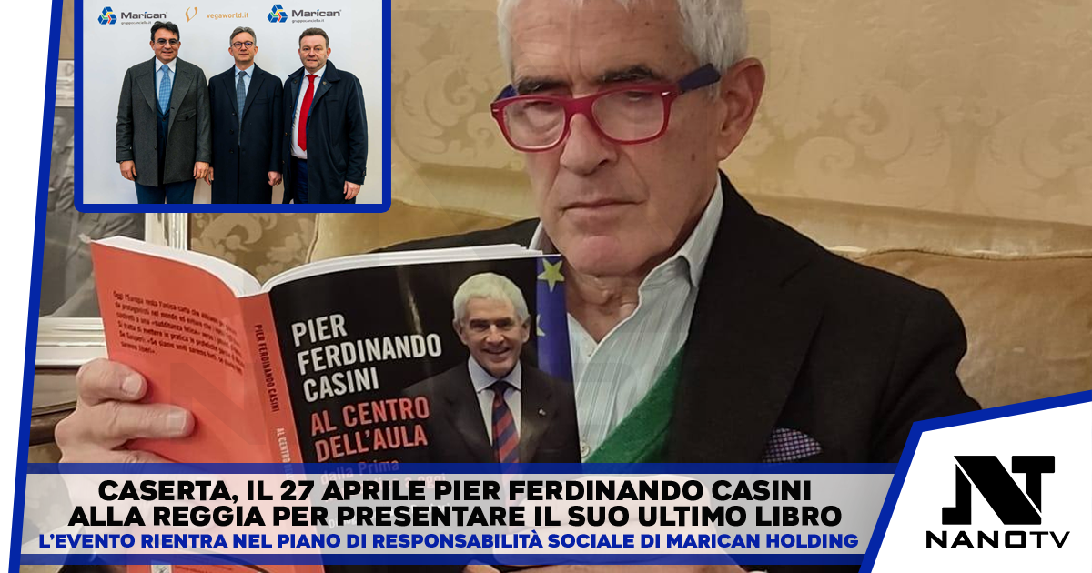 Caserta, il 27 aprile Pier Ferdinando Casini alla Reggia per presentare il suo ultimo libro
