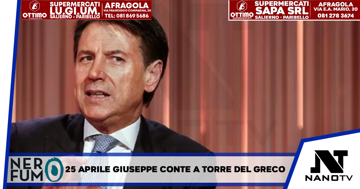 Il 25 aprile Giuseppe Conte inaugura sede M5S a Torre del Greco