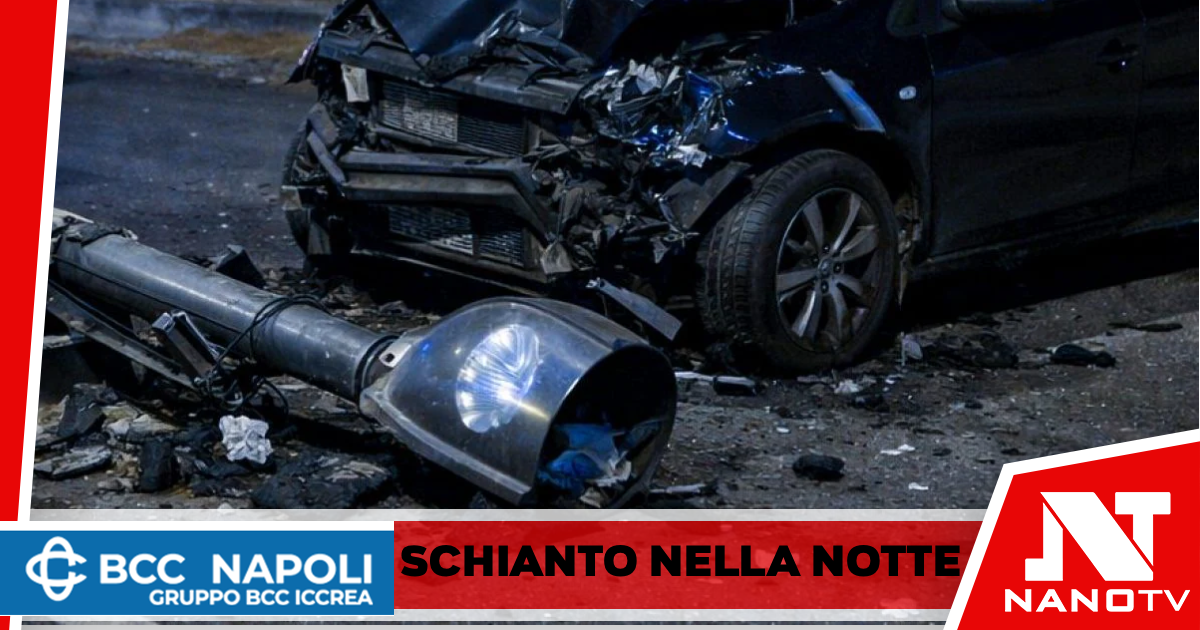 Napoli-Incidente stradale in Via Coroglio: minorenne alla guida di un’auto a noleggio si schianta contro un palo