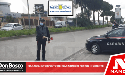 *MELITO DI NAPOLI*: Ieri pomeriggio i carabinieri della sezione radiomobile di Marano sono intervenuti per un incidente.