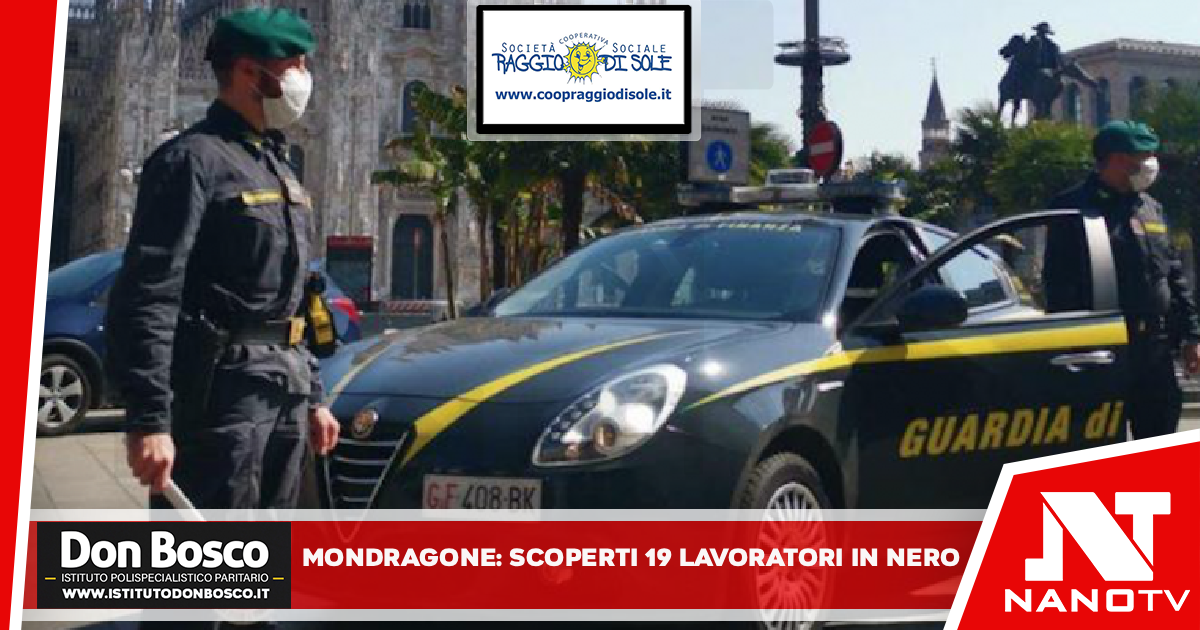 I Finanzieri della Compagnia di Mondragone, nell’ambito dell’attività di contrasto al sommerso da lavoro, hanno scoperto 19 lavoratori in nero in un beach club situato nel comprensorio dell’Ecoparco del Mediterraneo