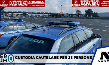 La Polizia di Stato ha eseguito un’ordinanza di custodia cautelare in carcere nei confronti di 23 persone gravemente indiziate, a vario titolo,