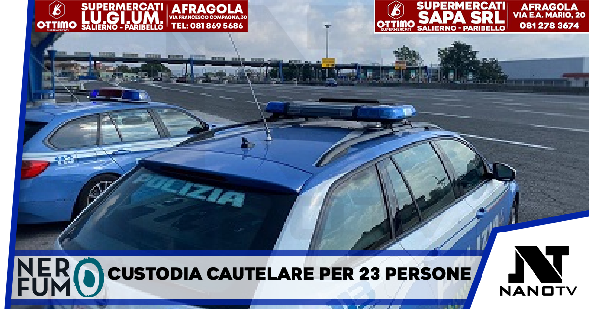 La Polizia di Stato ha eseguito un’ordinanza di custodia cautelare in carcere nei confronti di 23 persone gravemente indiziate, a vario titolo,