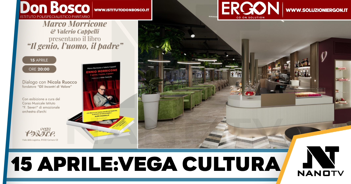 Carinaro(Ce)-Vega Cultura, il 15 aprile presentazione del libro “Ennio Morricone, il genio, l’uomo, il padre”