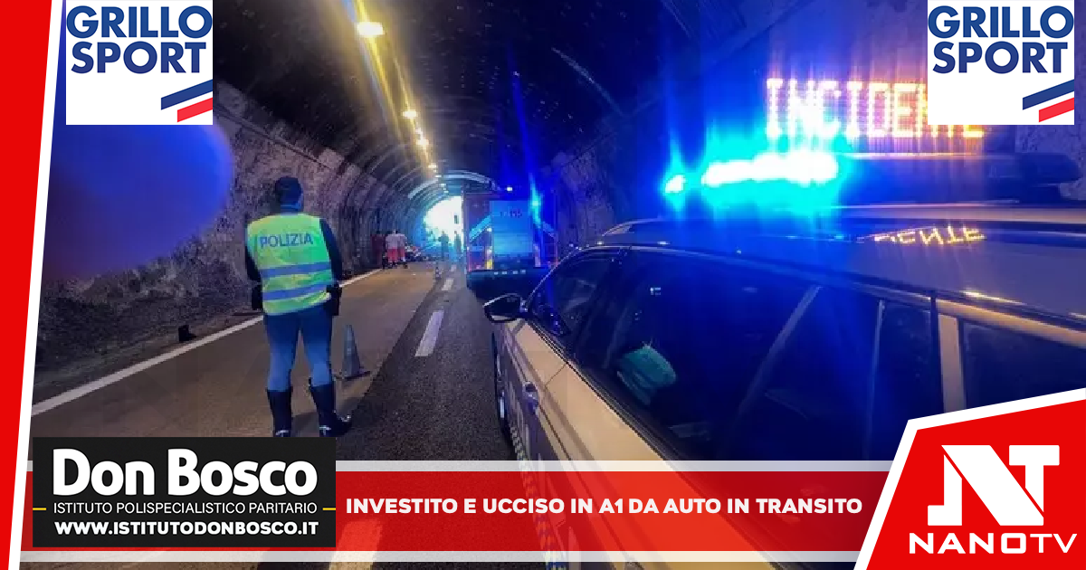 Avvia cantiere su A1 e viene investito e ucciso da auto in transito