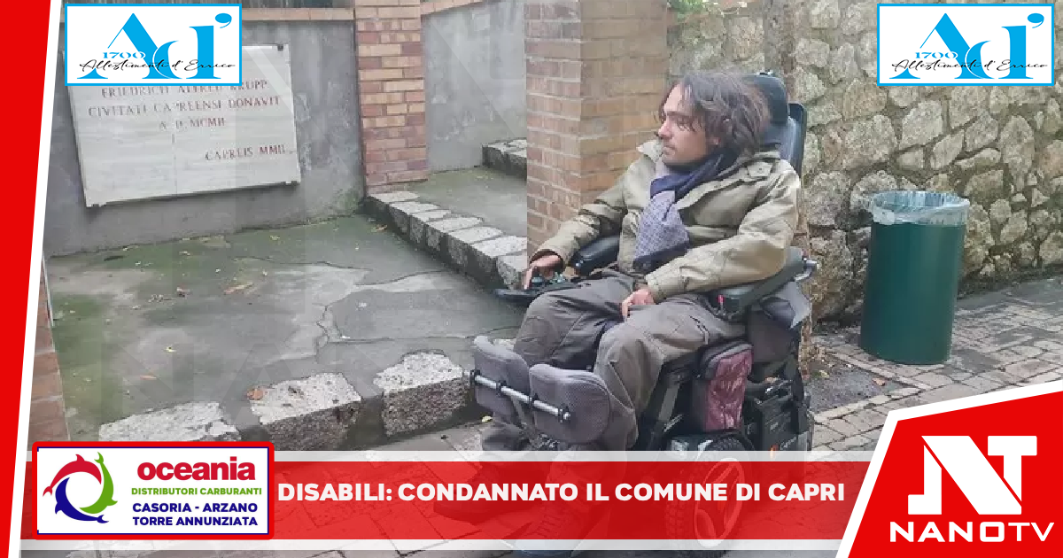 Condotta discriminatoria verso i disabili, condannato il Comune di Capri