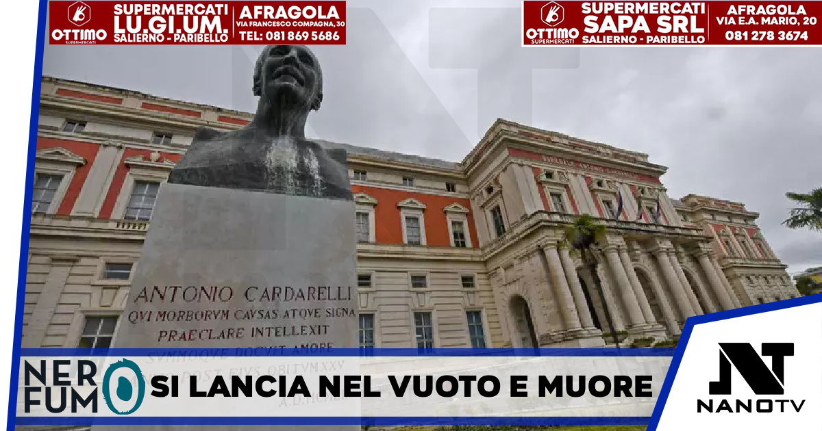 Una paziente del Cardarelli si lancia nel vuoto e muore, aveva 58 anni