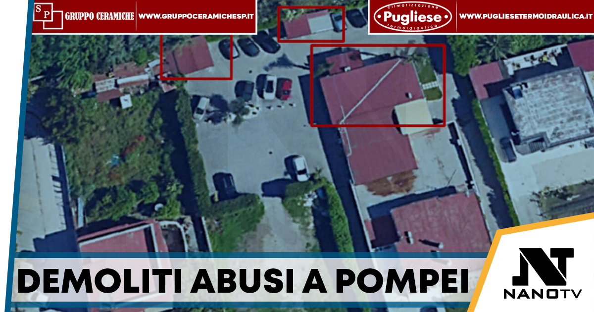Pompei, demoliti cinque abusi edilizi vicino agli scavi archeologici