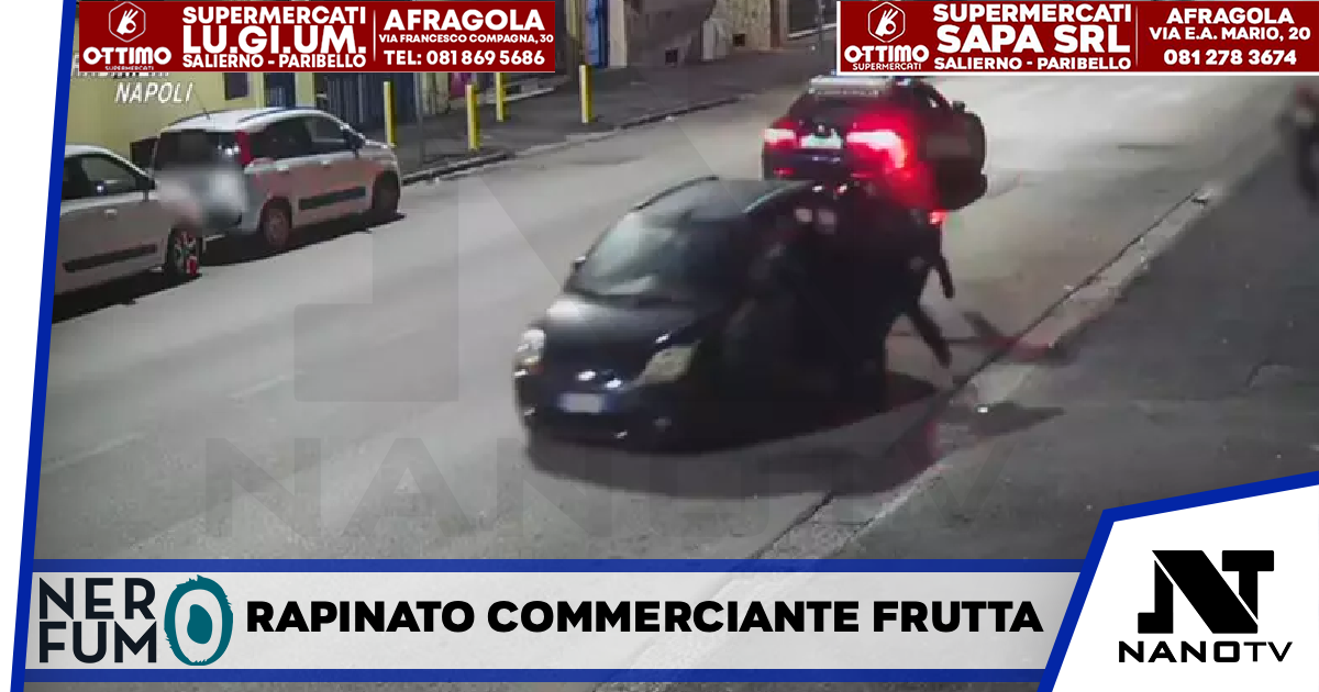 Rapinano in piena notte commerciante ortofrutticolo, aggressione ripresa in video