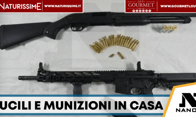 Salerno, arrestato 27enne: in casa fucili e munizioni