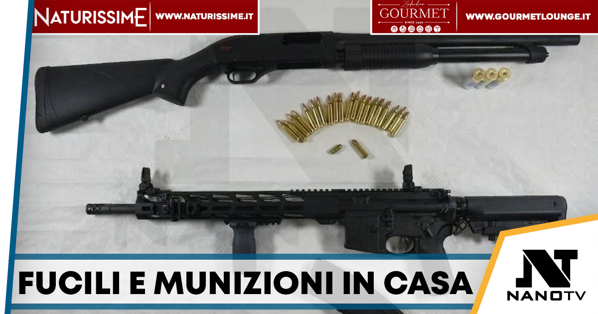 Salerno, arrestato 27enne: in casa fucili e munizioni