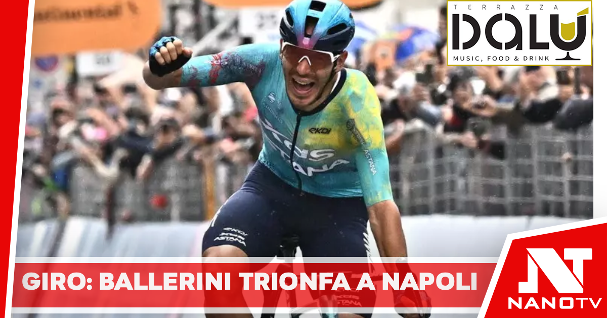Giro: Ballerini trionfa a Napoli, caduta a 400 metri dall’arrivo