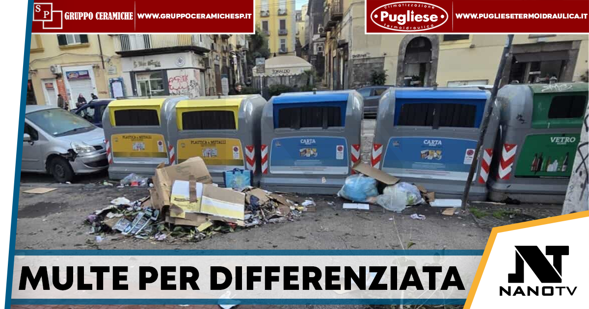 Rifiuti, quasi un milione di euro di multe a Napoli: “Troppi errori nella differenziata”