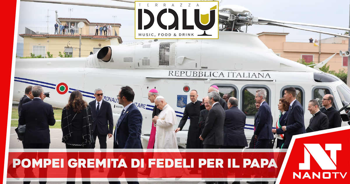 Pompei gremita di fedeli per il Papa