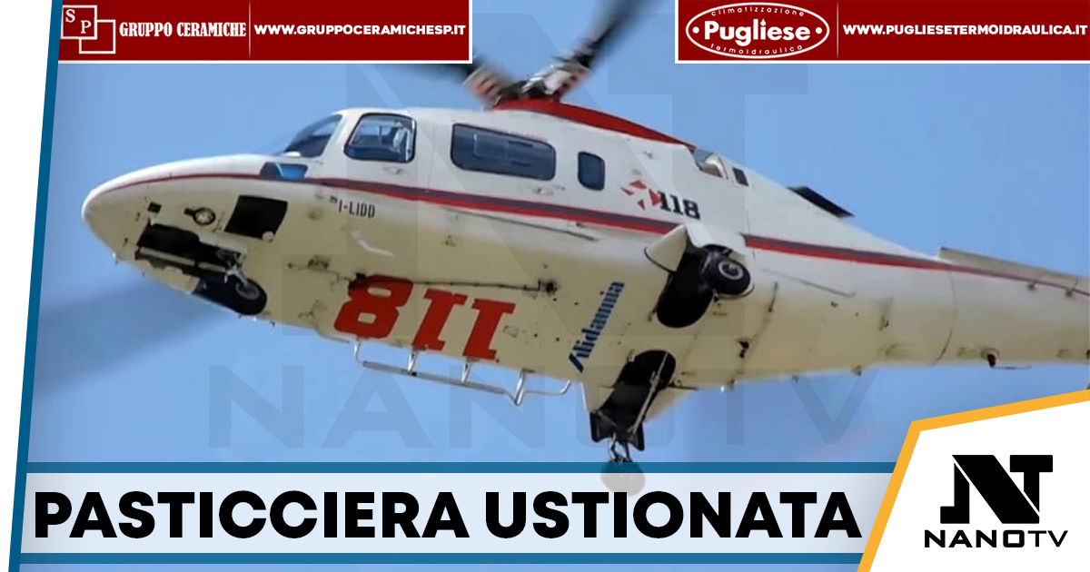Pasticciera gravemente ustionata nel laboratorio: trasferita in elicottero al Cardarelli