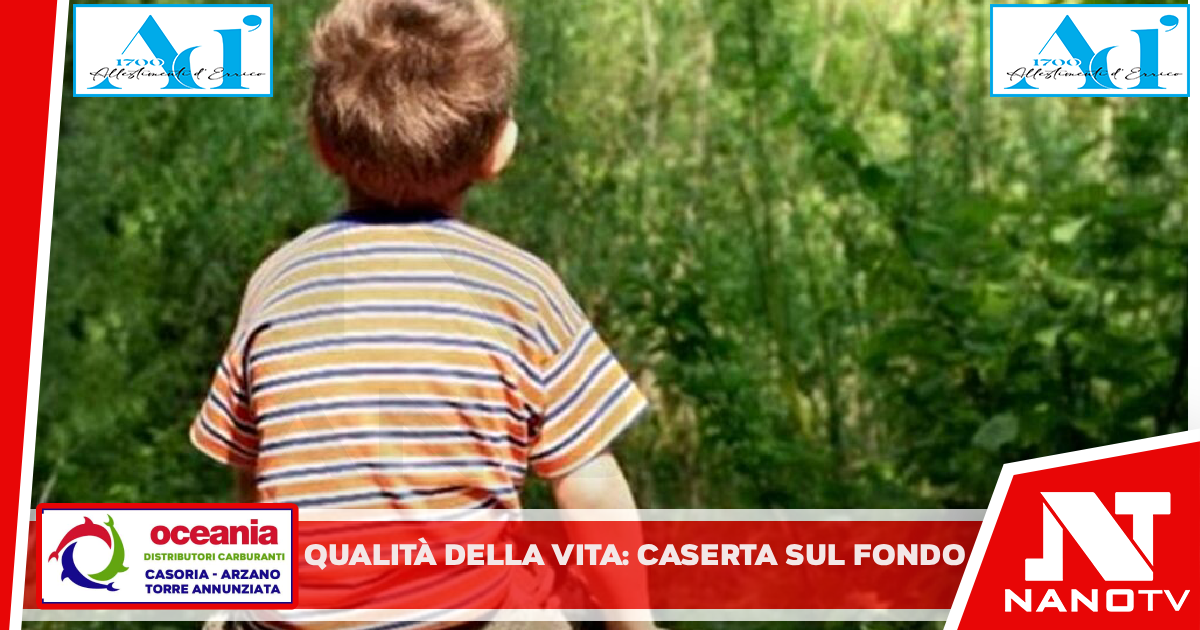 Qualità della vita: Caserta sul fondo per i servizi ai bambini. Va meglio a giovani e anziani