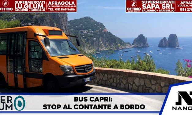 Capri, svolta digitale nel trasporto pubblico: da metà giugno stop al contante a bordo dei bus ATC