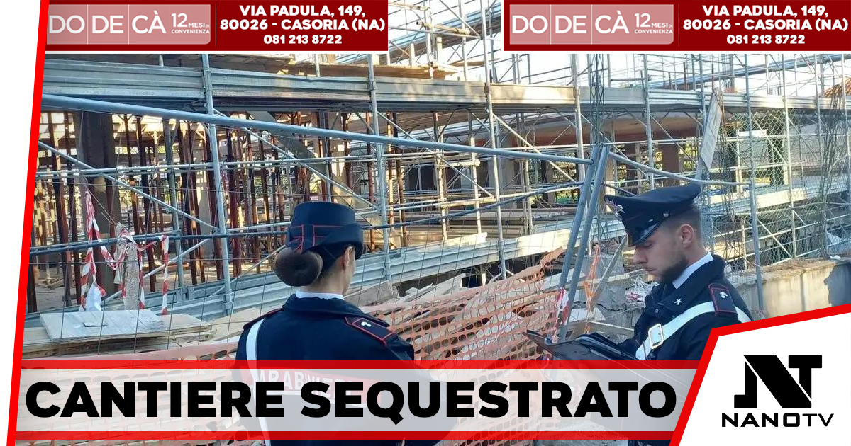 Massa Lubrense, cantiere sequestrato dai carabinieri: gravi violazioni sulla sicurezza