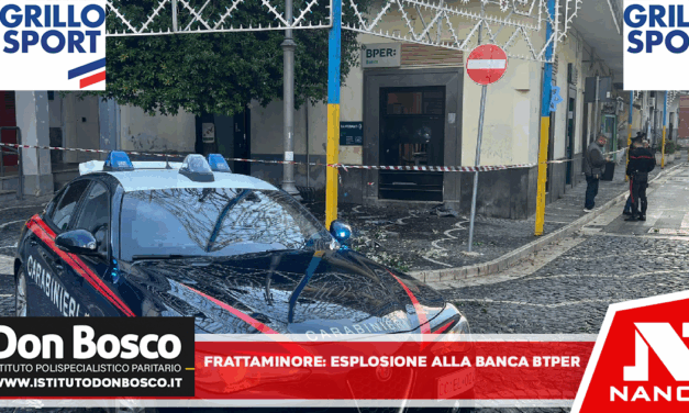 *FRATTAMINORE:  Questa notte, i carabinieri della compagnia di Caivano sono intervenuti in Piazza Atella per l’esplosione dell’ATM della Banca BPER