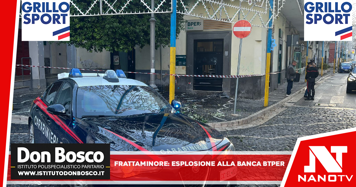 *FRATTAMINORE:  Questa notte, i carabinieri della compagnia di Caivano sono intervenuti in Piazza Atella per l’esplosione dell’ATM della Banca BPER
