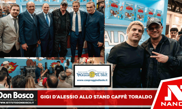 Gigi D’Alessio racconta il caffè napoletano allo stand Caffè Toraldo