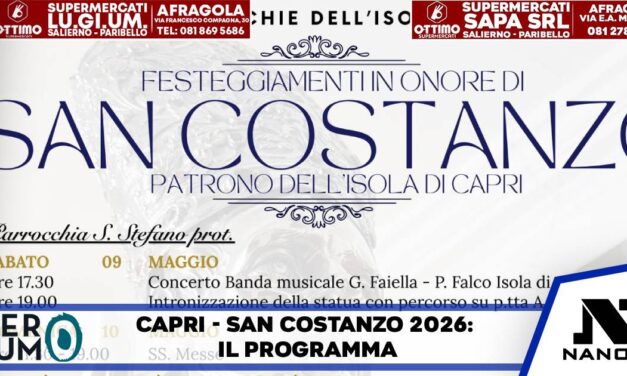 Capri – San Costanzo 2026: il programma