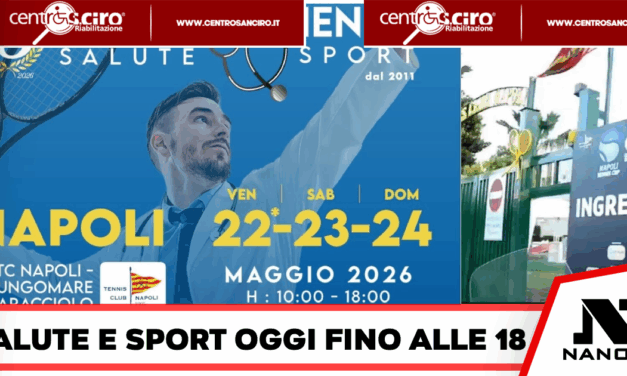 Napoli- Al via a Napoli Tennis & Friends Campania: fino a stasera visite e screening gratuiti al Villaggio Salute&Sport