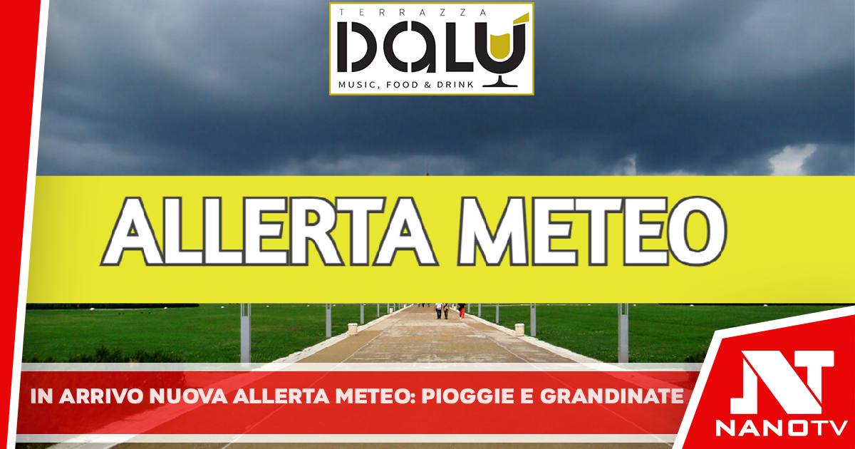 Pioggia e grandinate in arrivo: nuova allerta meteo della protezione civile