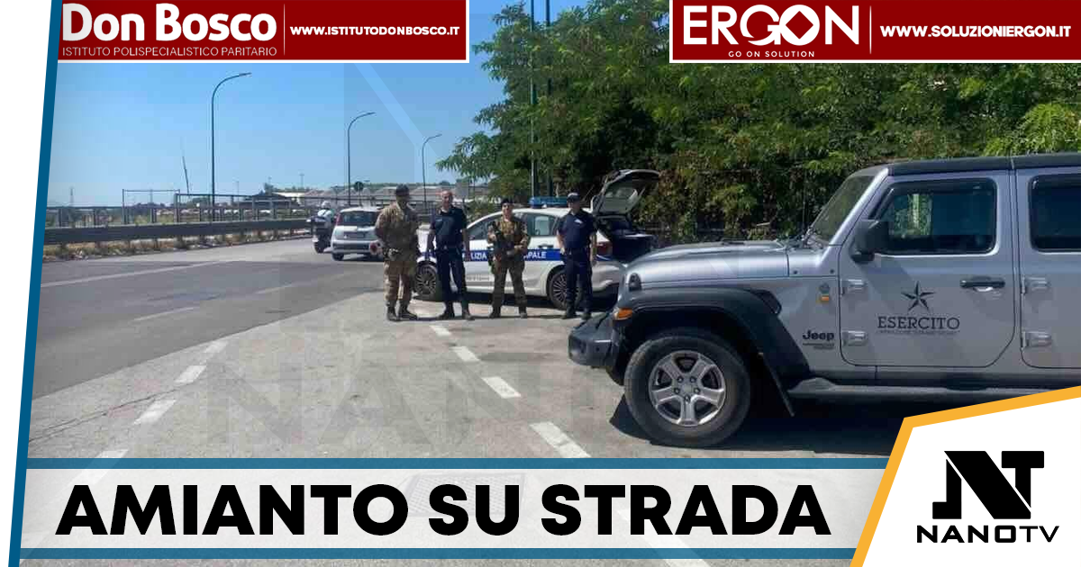 Casoria, trasportava pannelli in amianto senza autorizzazione: furgone sequestrato e denuncia